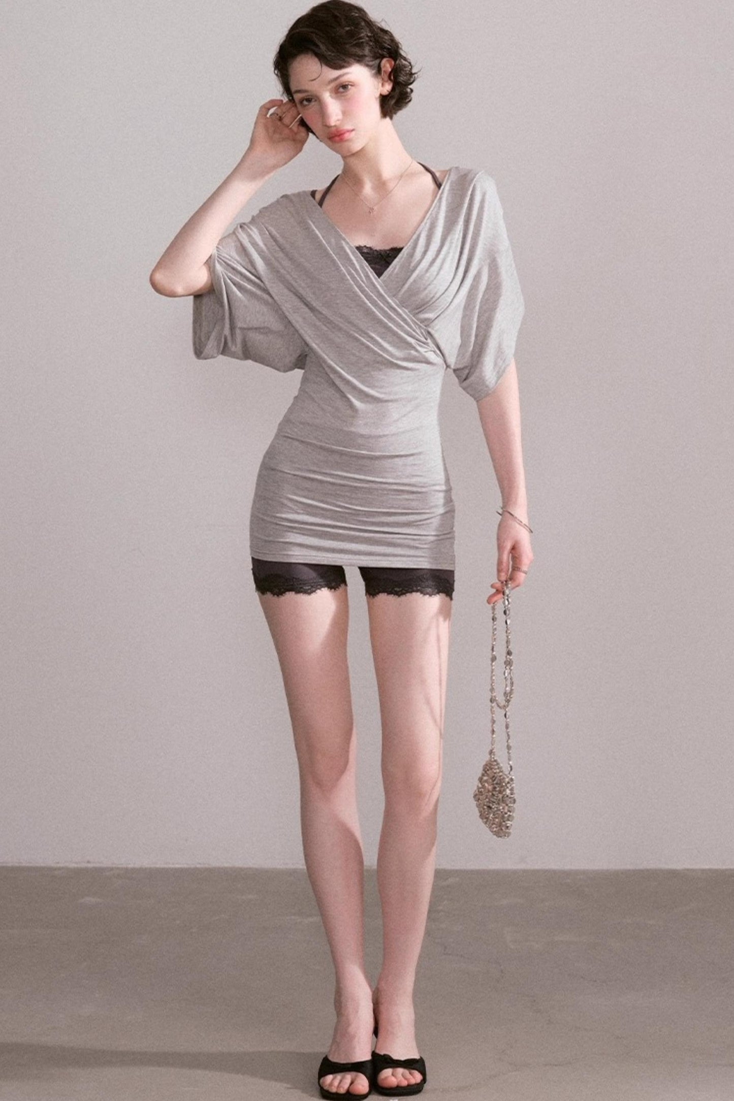 Lace V-Neck Sports Set-Up