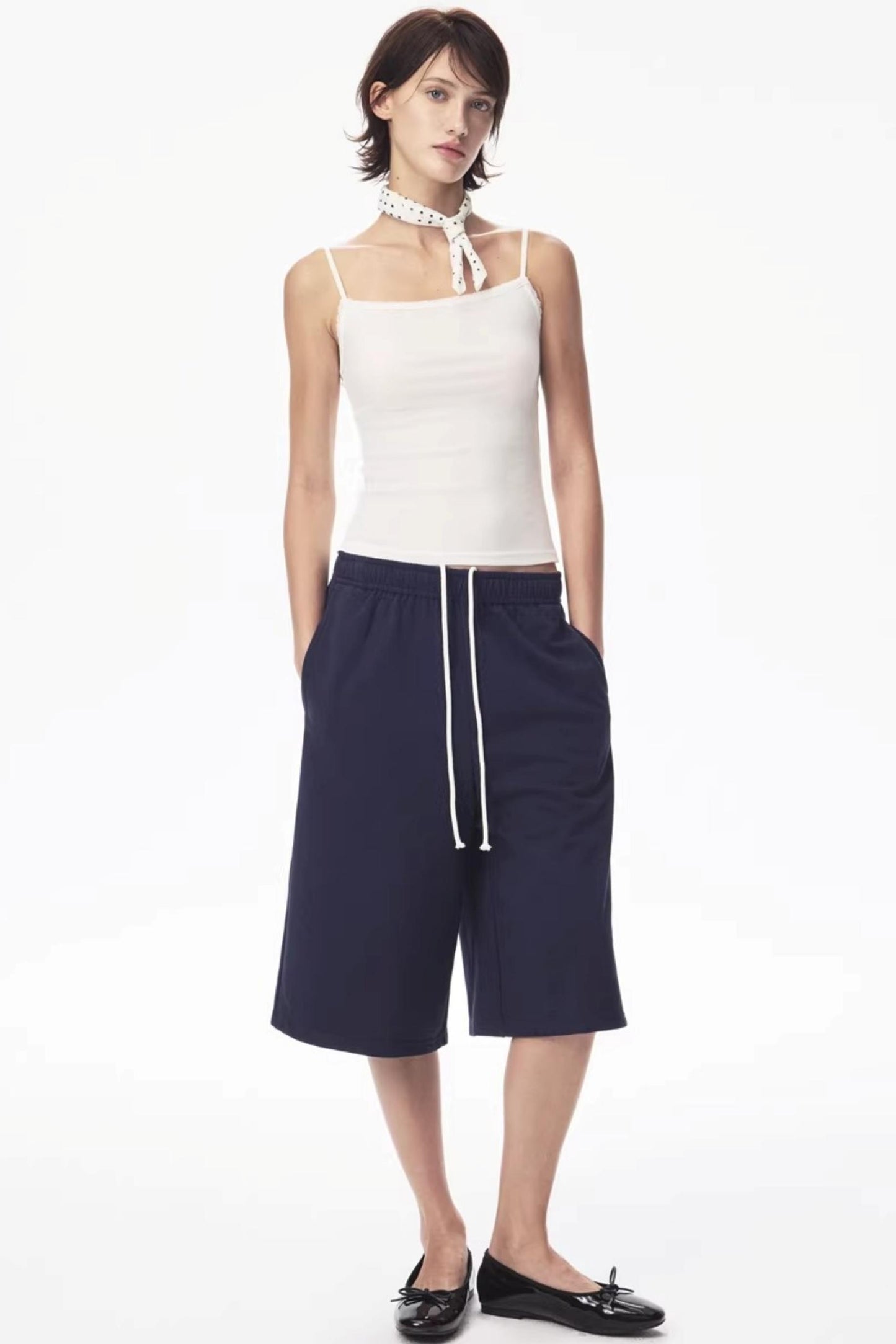 Two-Color Drawstring Sweatpants