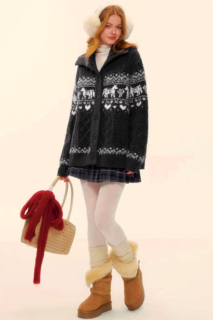 Fair Isle Wool Cardigan