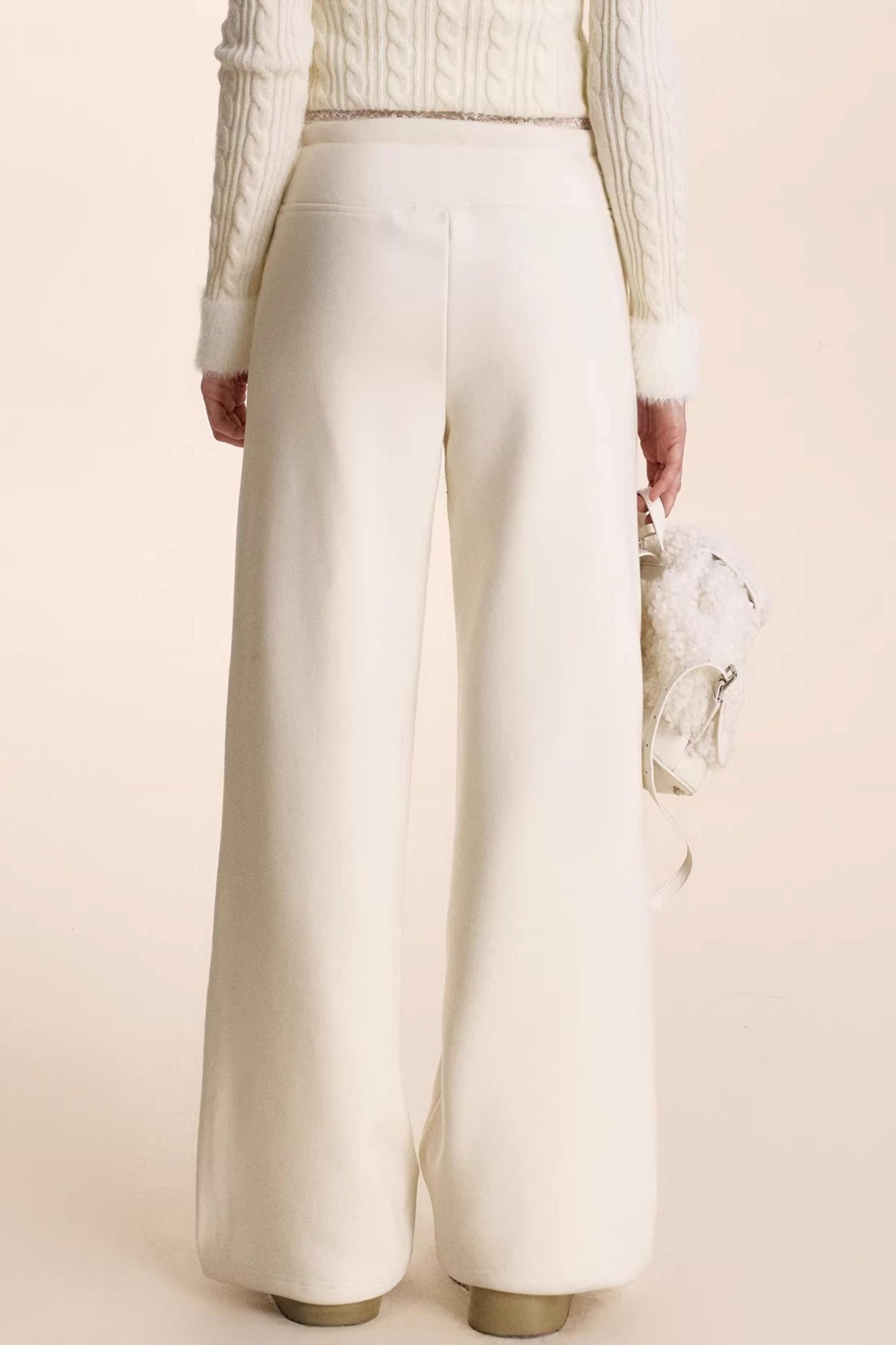 Romantic Lace Wool Pants