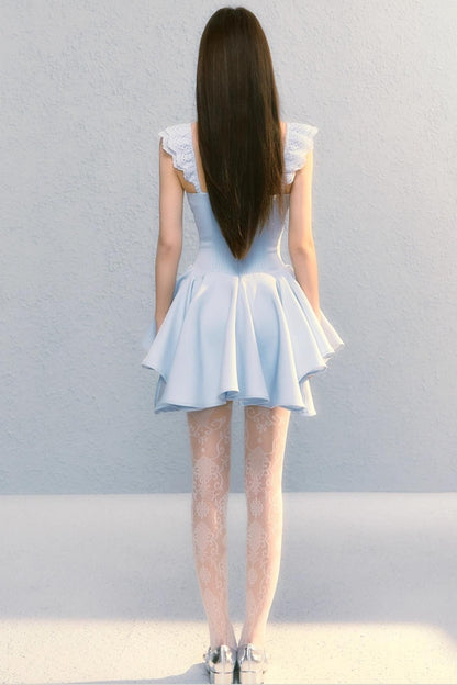 Golden Bow A-Line Dress