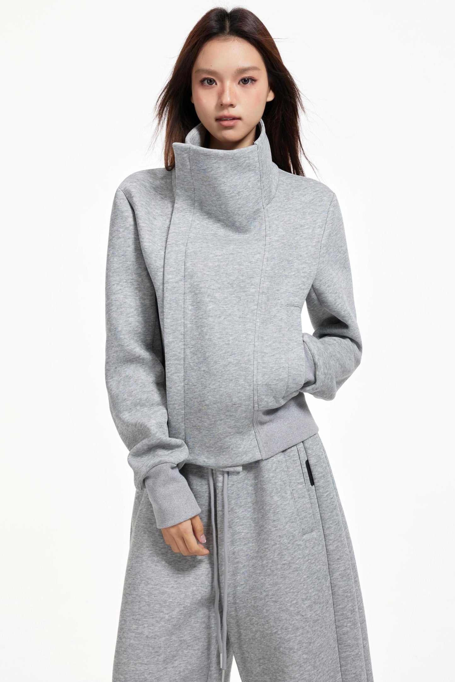 High Collar Slim Jacket Set-Up