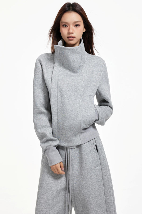 High Collar Slim Jacket Set-Up