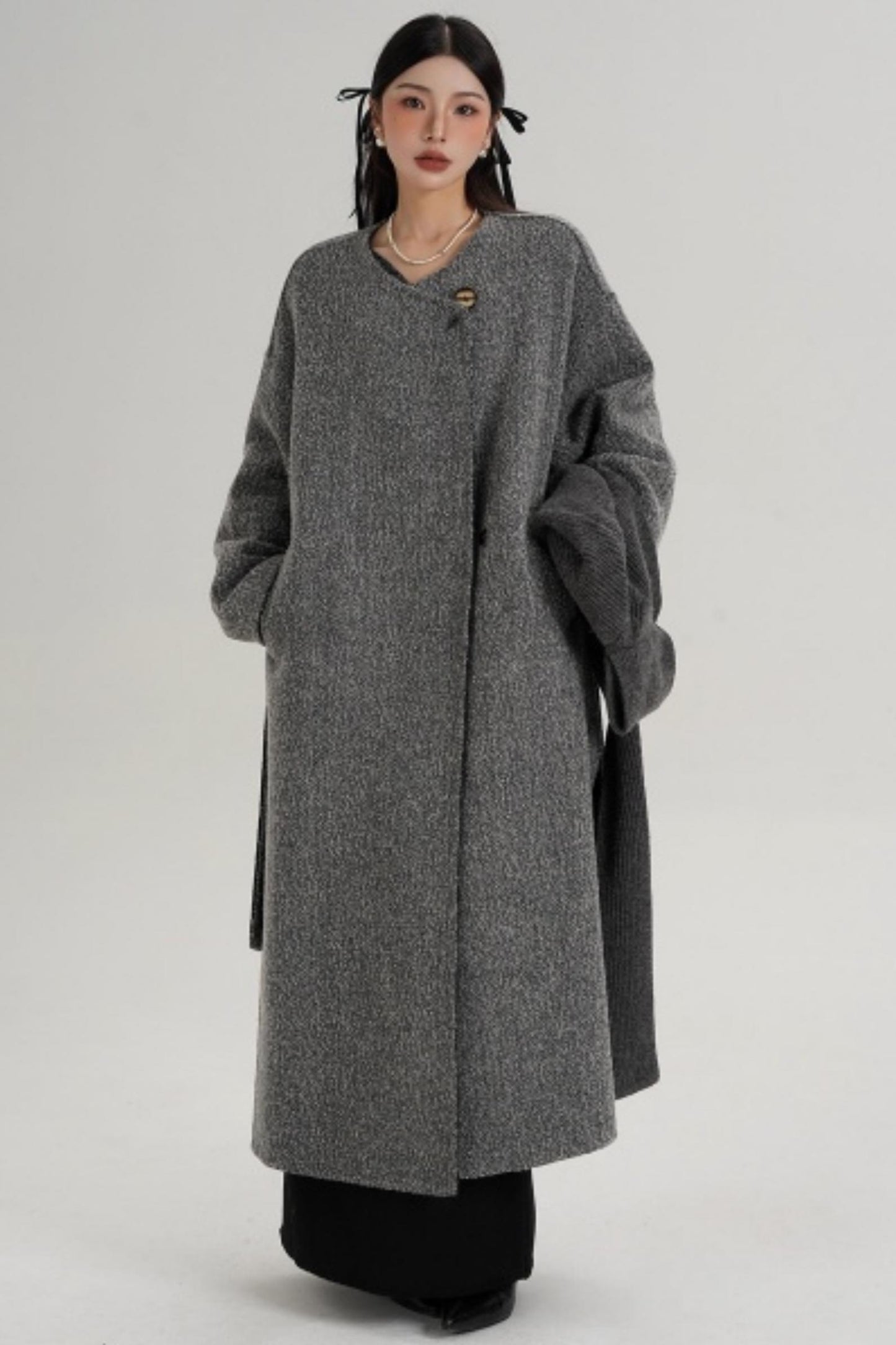 Hooded Double-Sided Wool Coat