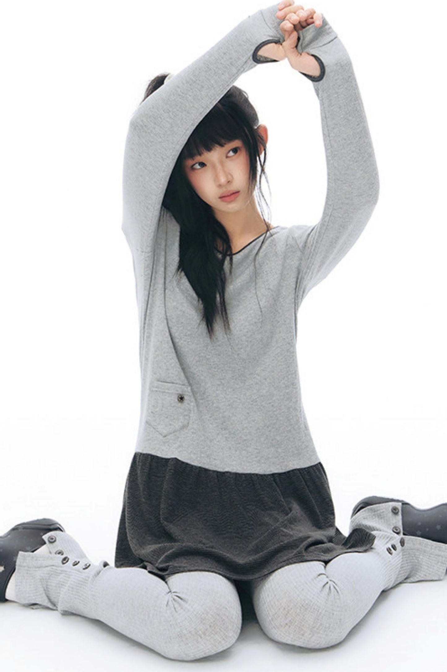 Patchwork Knit Dress