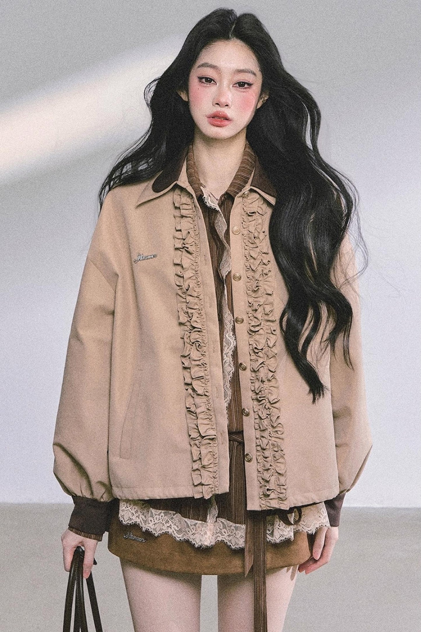 French Lace Stripe Shirt Set-Up