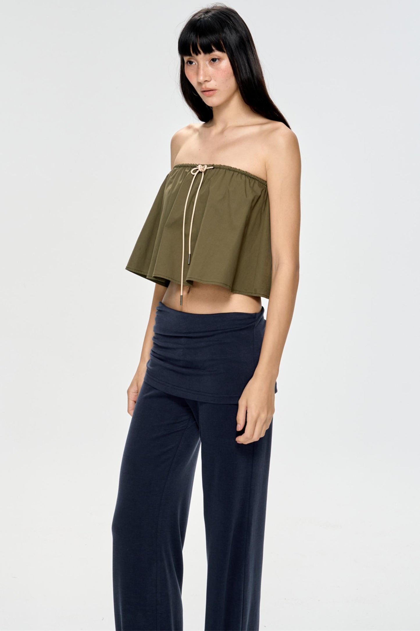 Bright Blue Backless Plunge Top