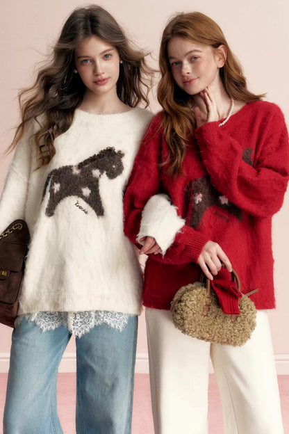 Floral Wool Jacquard Sweater