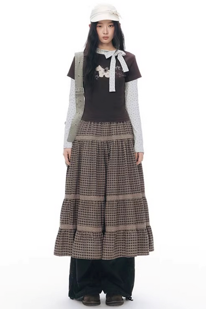 Patchwork Lace A-Line Skirt