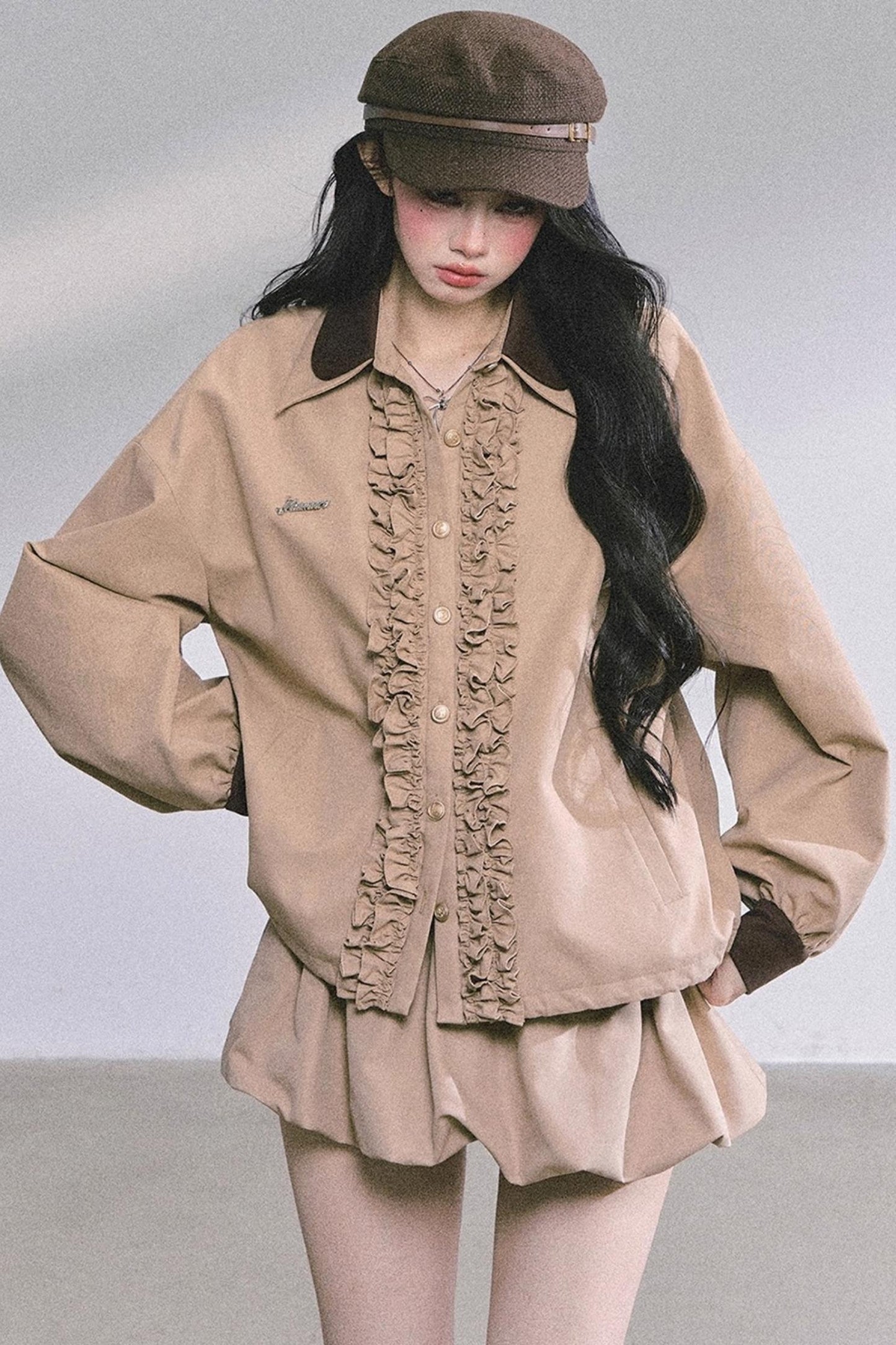 Autumn Two-Piece Jacket Skirt Set-Up