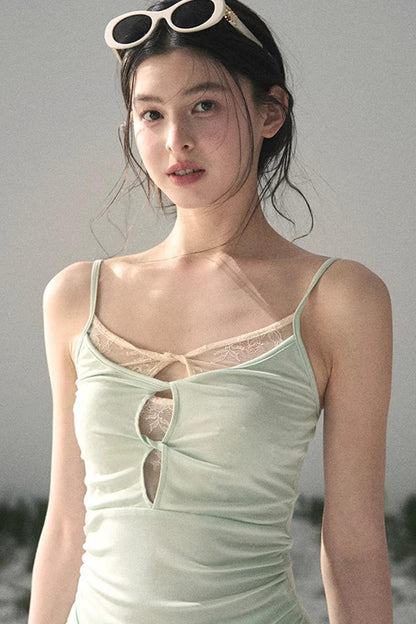 Mint Afternote Lace Two-Piece Set-Up