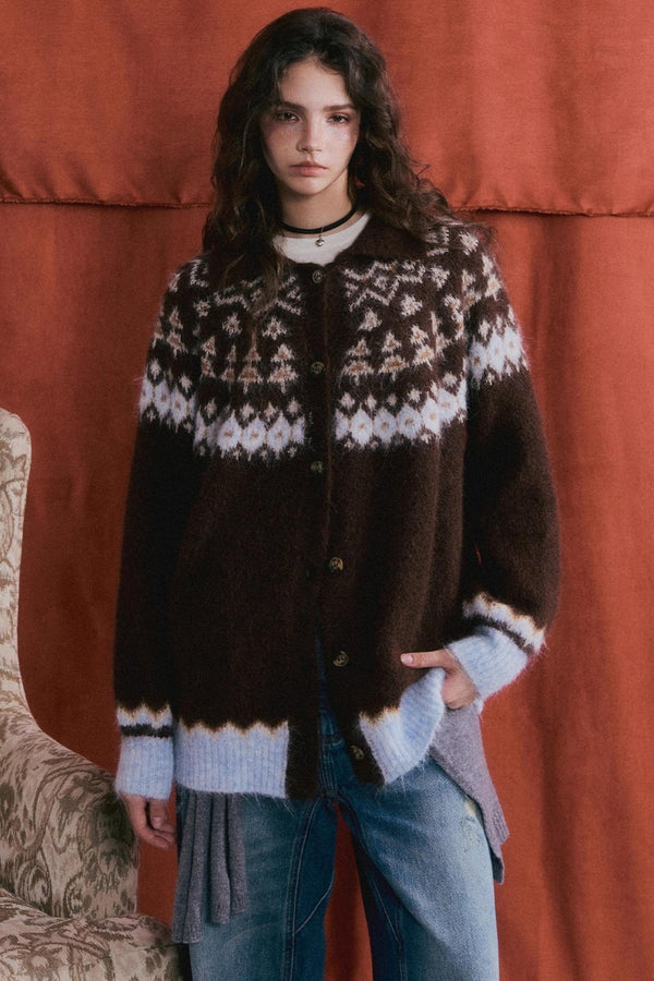 Vintage Wool Fair Isle Cardigan