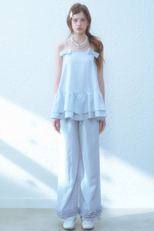 Linen Bow Cami & Lace Set-Up