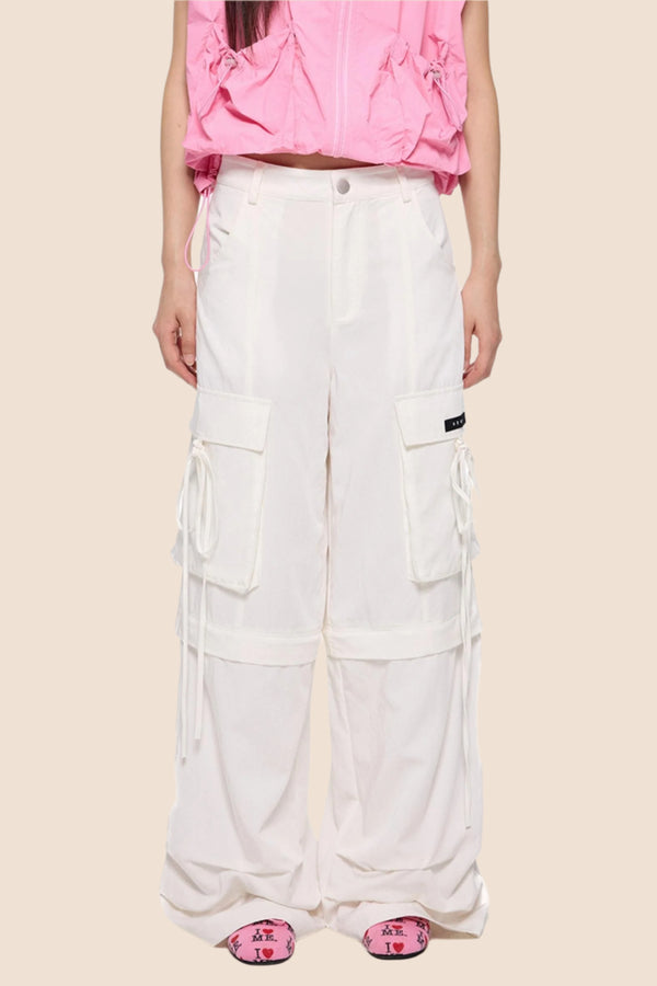 Removable Wide-Leg Slacks