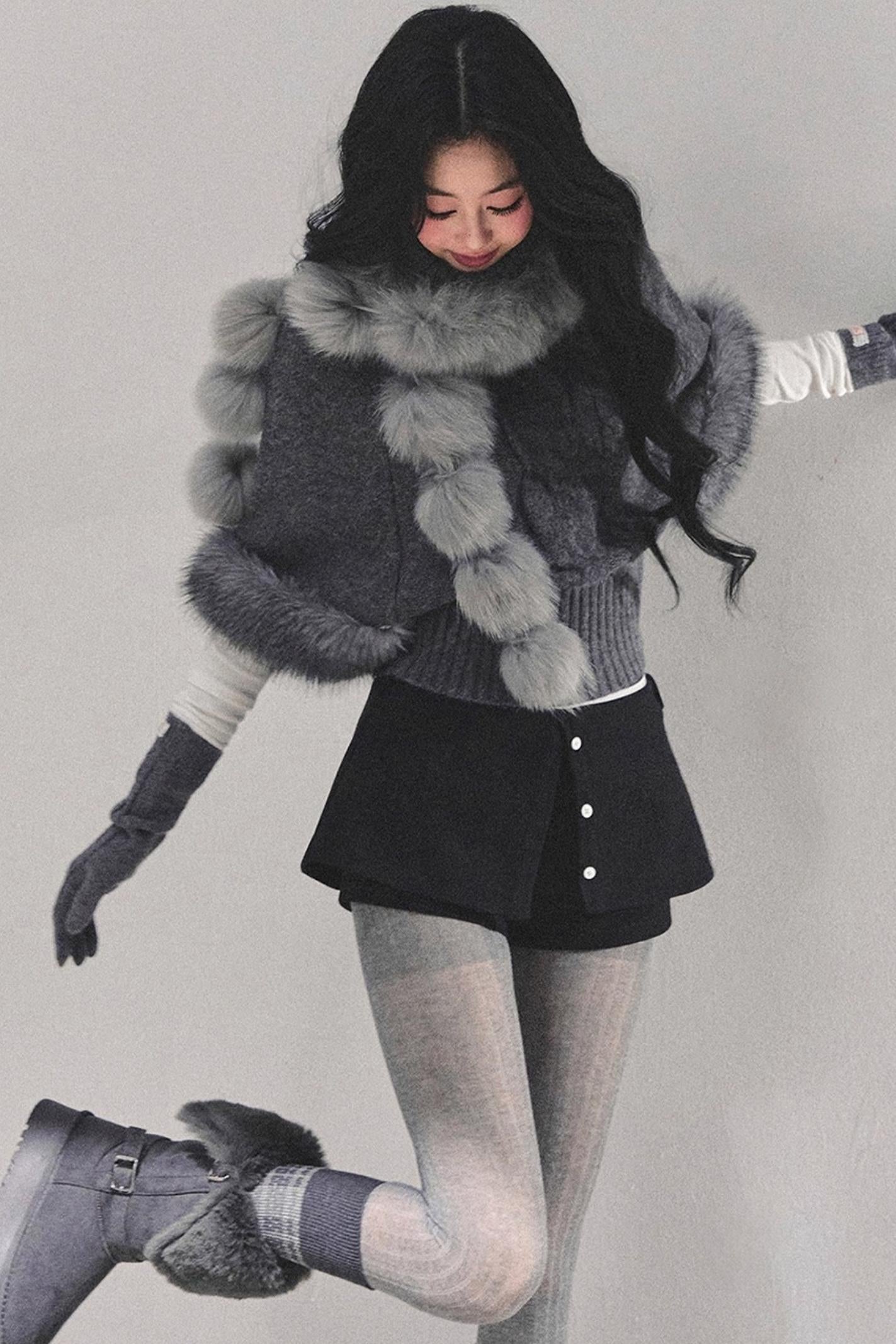 Korean Mohair Turtleneck Sweater