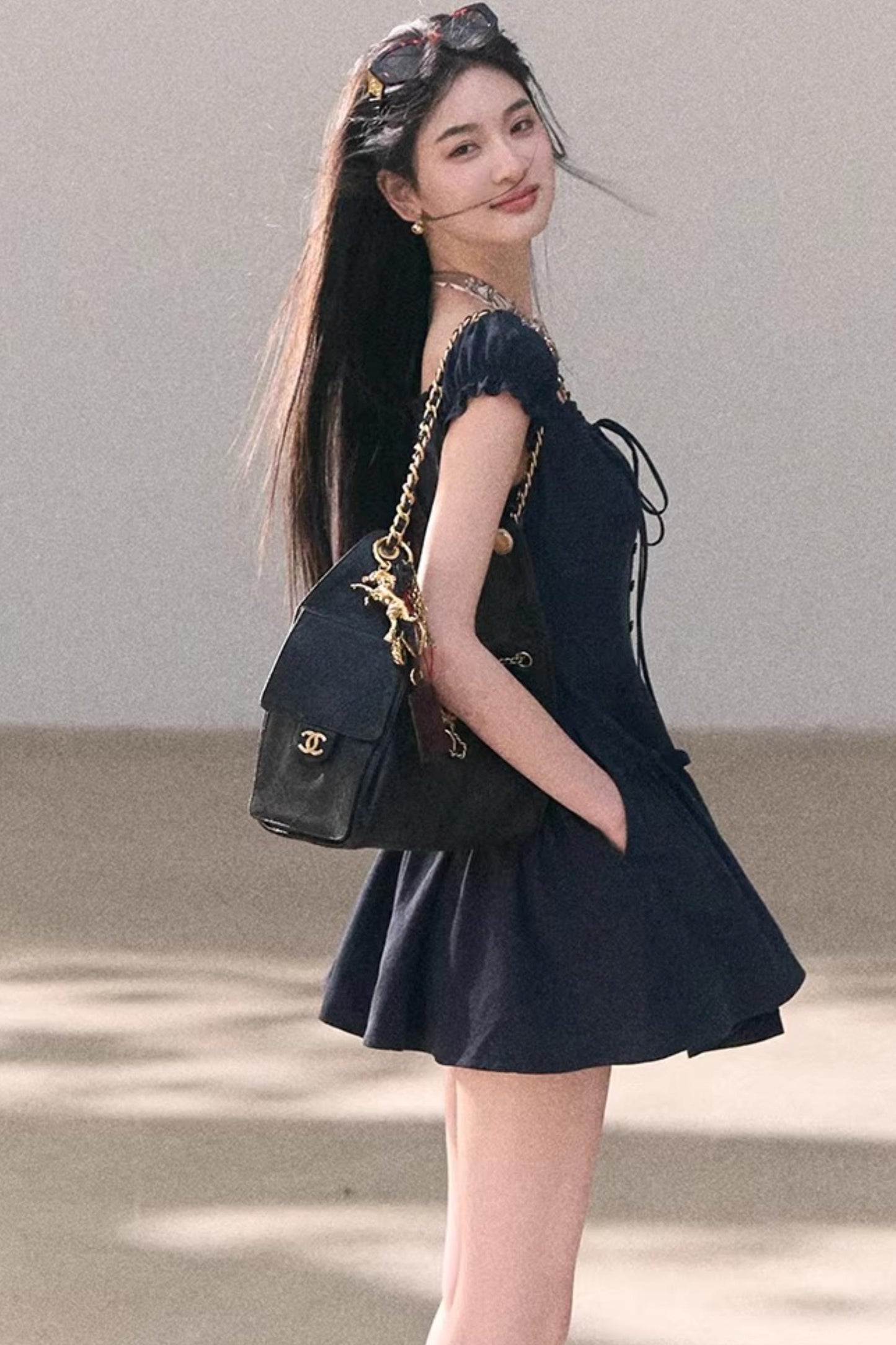 Fog in the Forest Linen Dress