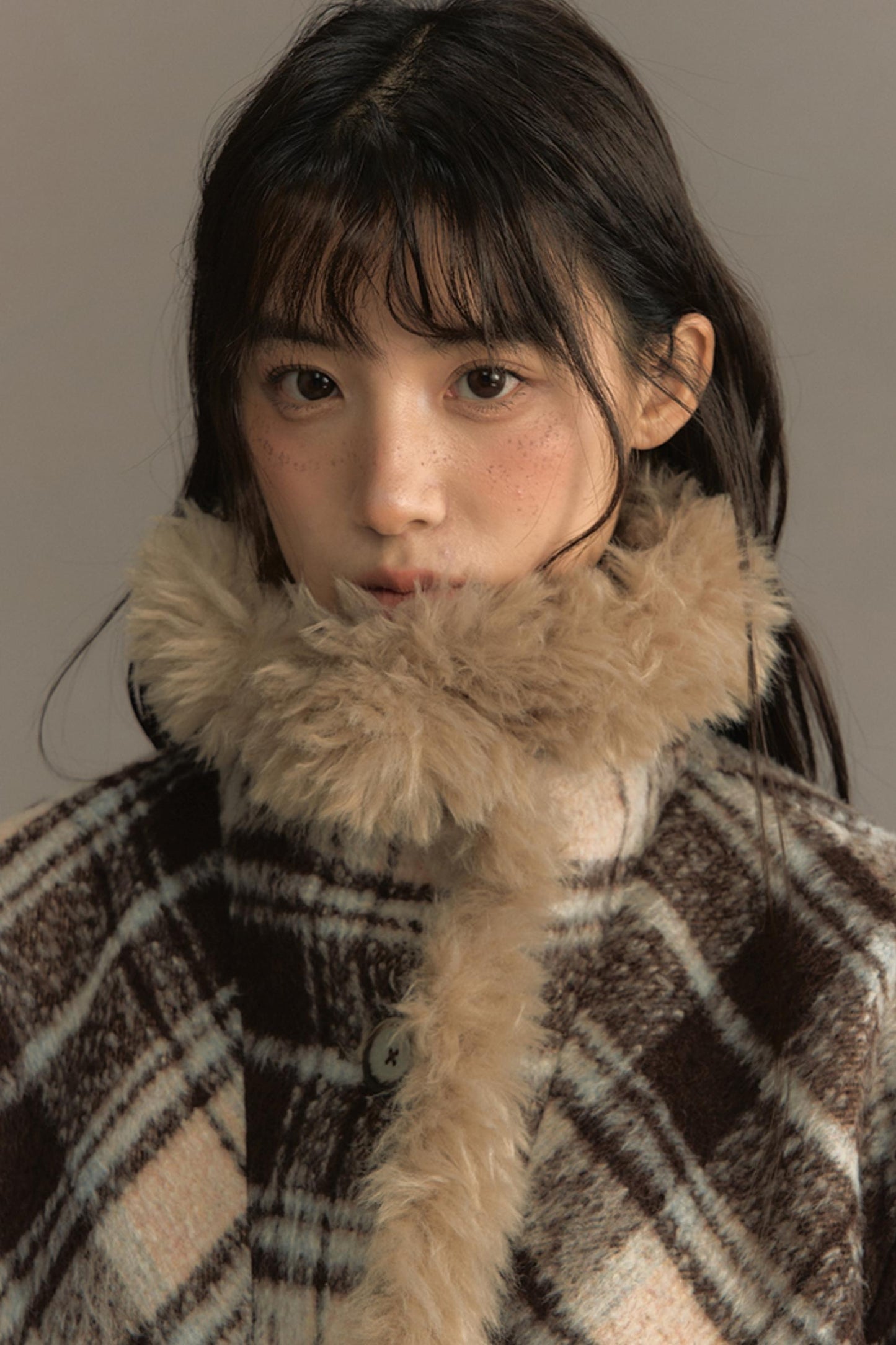 Fuji Plaid Woolen Jacket