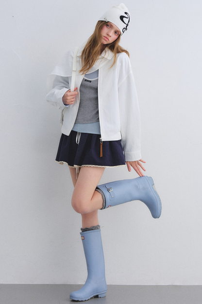 Detachable Shawl Collar Flight Jacket