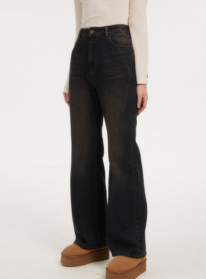 Vintage High Tailled Slim Jeanshosen