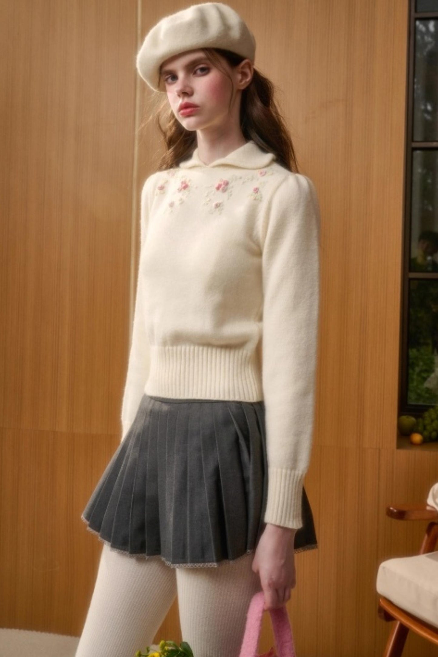 Wool Handmade Embroidered Sweater