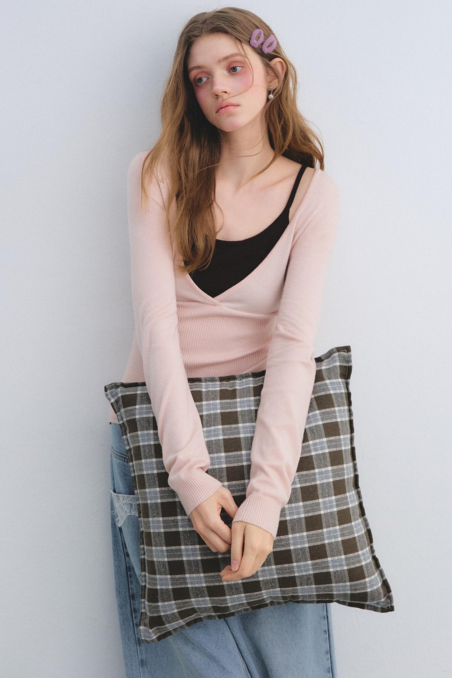 Wool Blend Color-Blocked Sweater