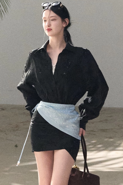 Jacquard Silk Dress Scarf Set