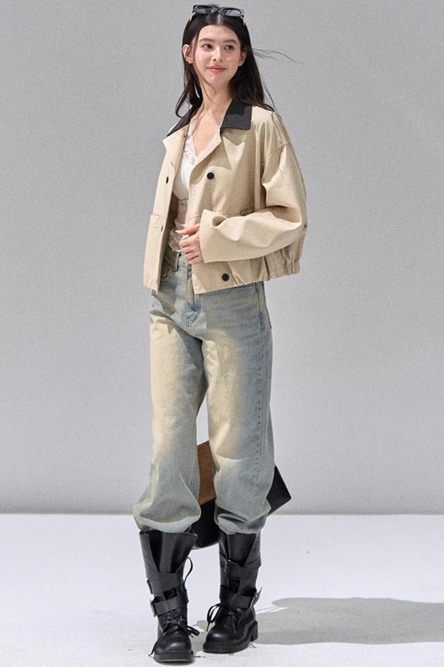 Retro Washed Straight Jeans