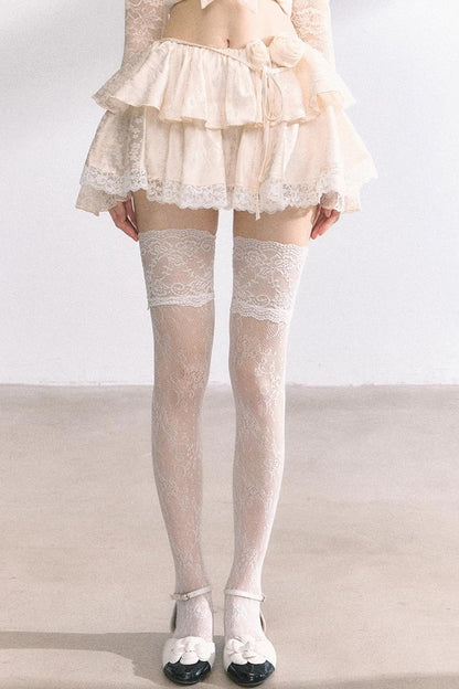 Floral Lace Bustier Skirt