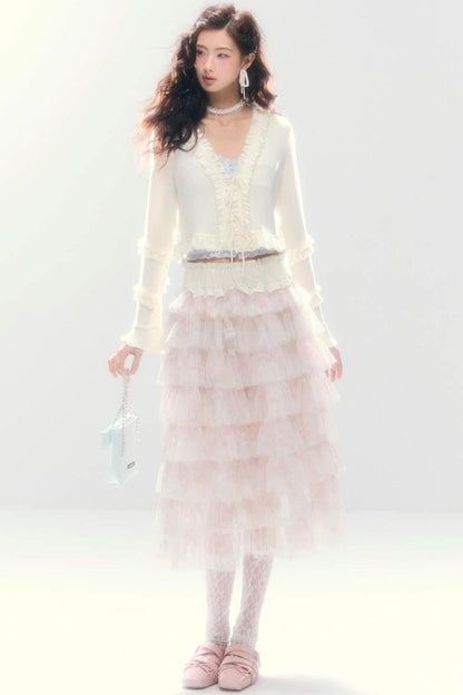 Multi-Layered Mesh Skirt