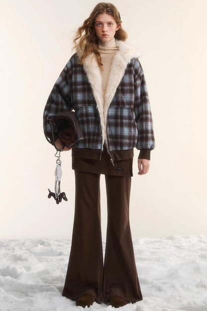 Irregular Flared Knit Pants