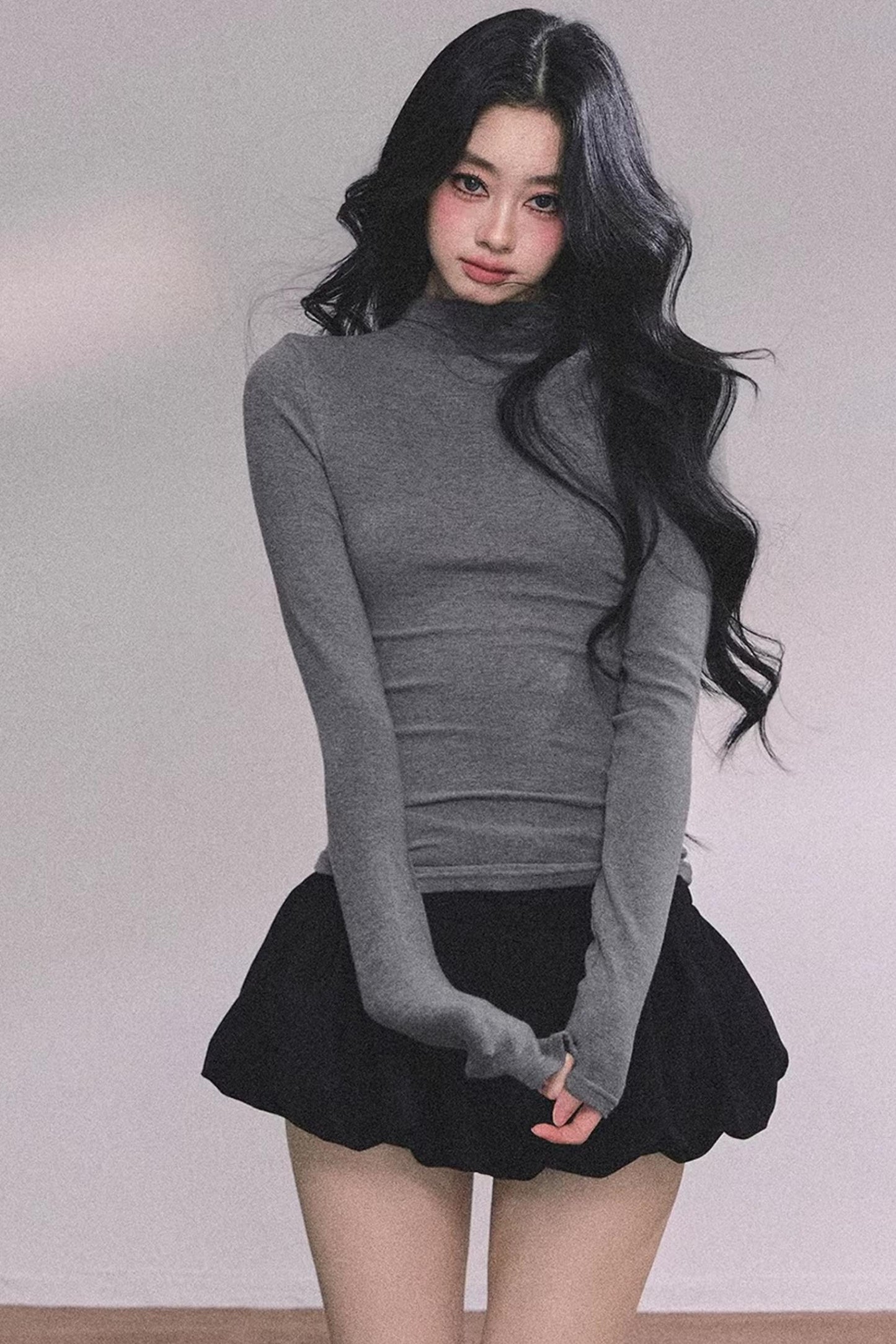 Maple Leaf Knit Sweater Cape Set-Up