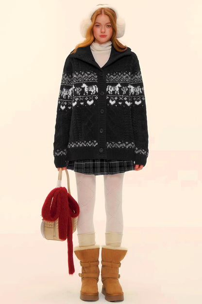 Fair Isle Wool Cardigan