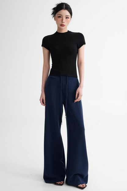 Modal Knit High-Waisted Pants