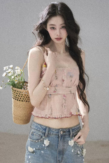 Lace Floral Ramie Top