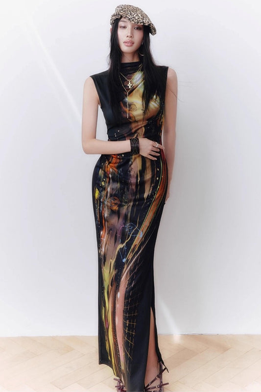 Night City Cheongsam Dress