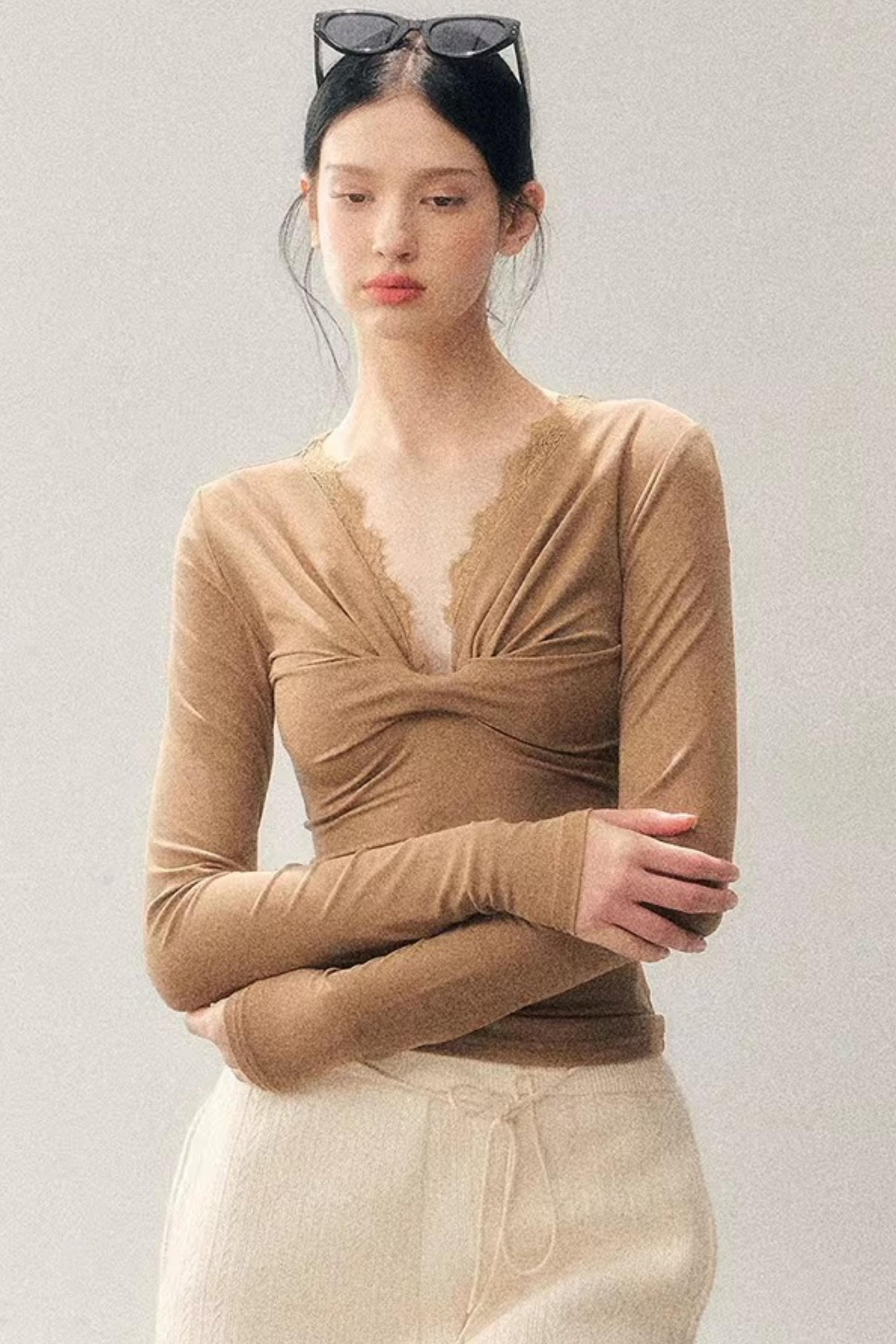 Ancient White Moonlight Lace Top