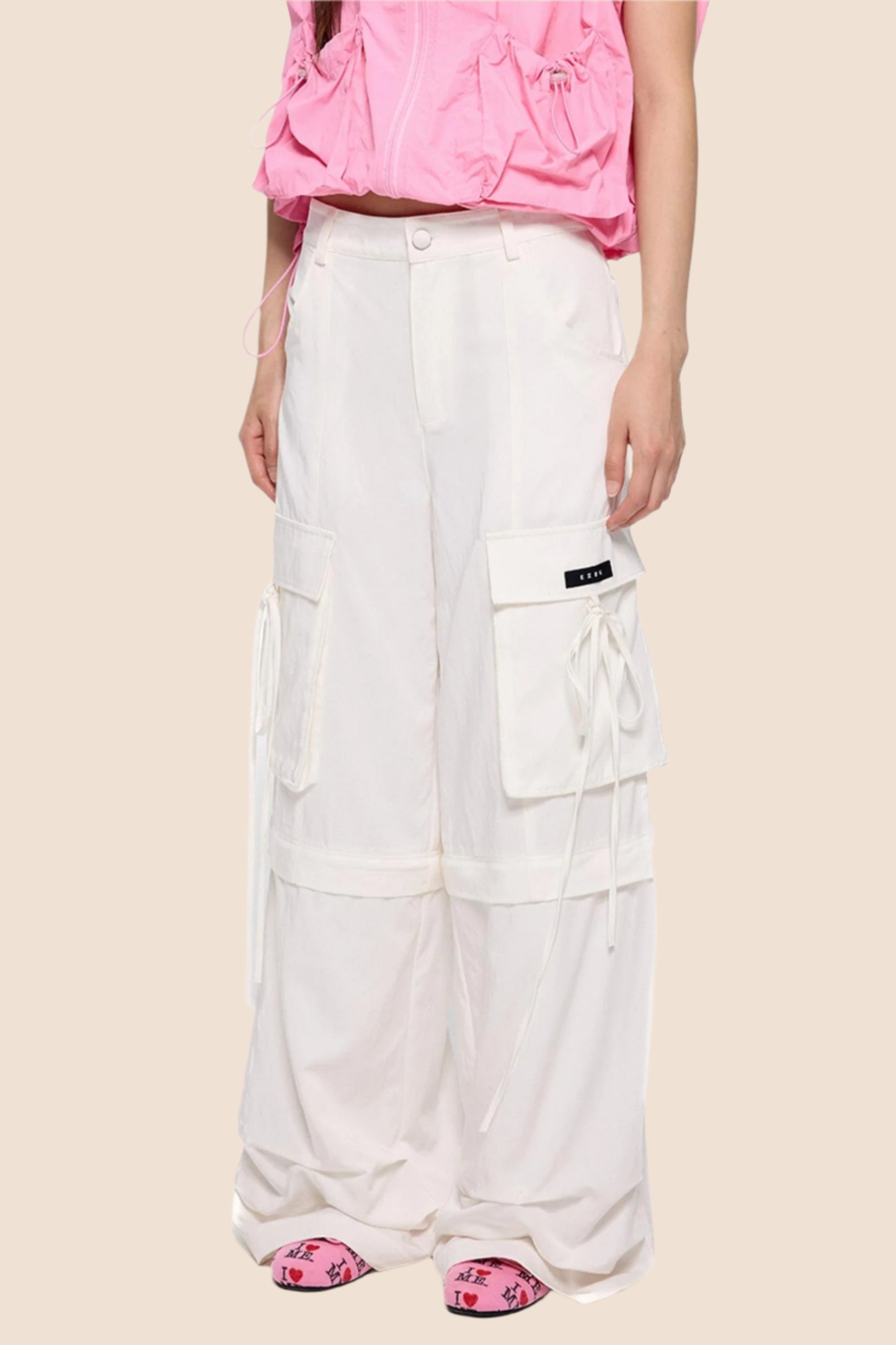 Removable Wide-Leg Slacks