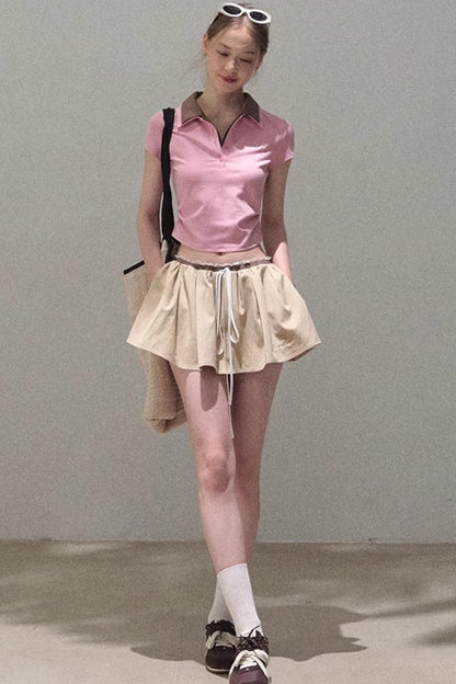 Vintage Lace Poncho Polo Skirt Set-Up