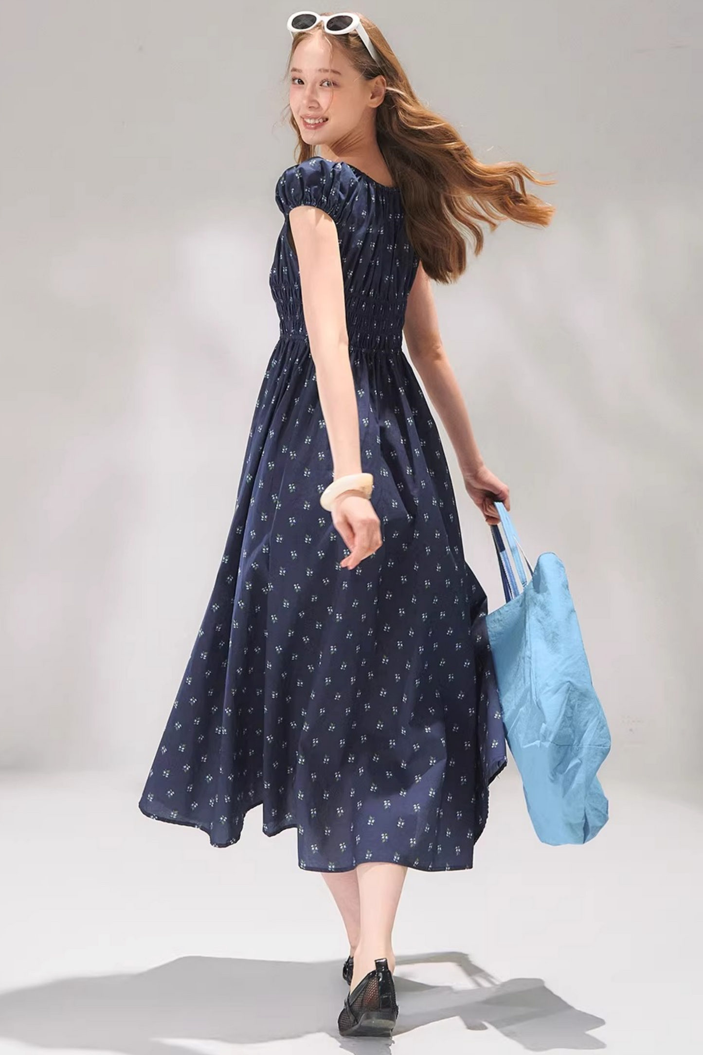 Floral Bow Long Dress