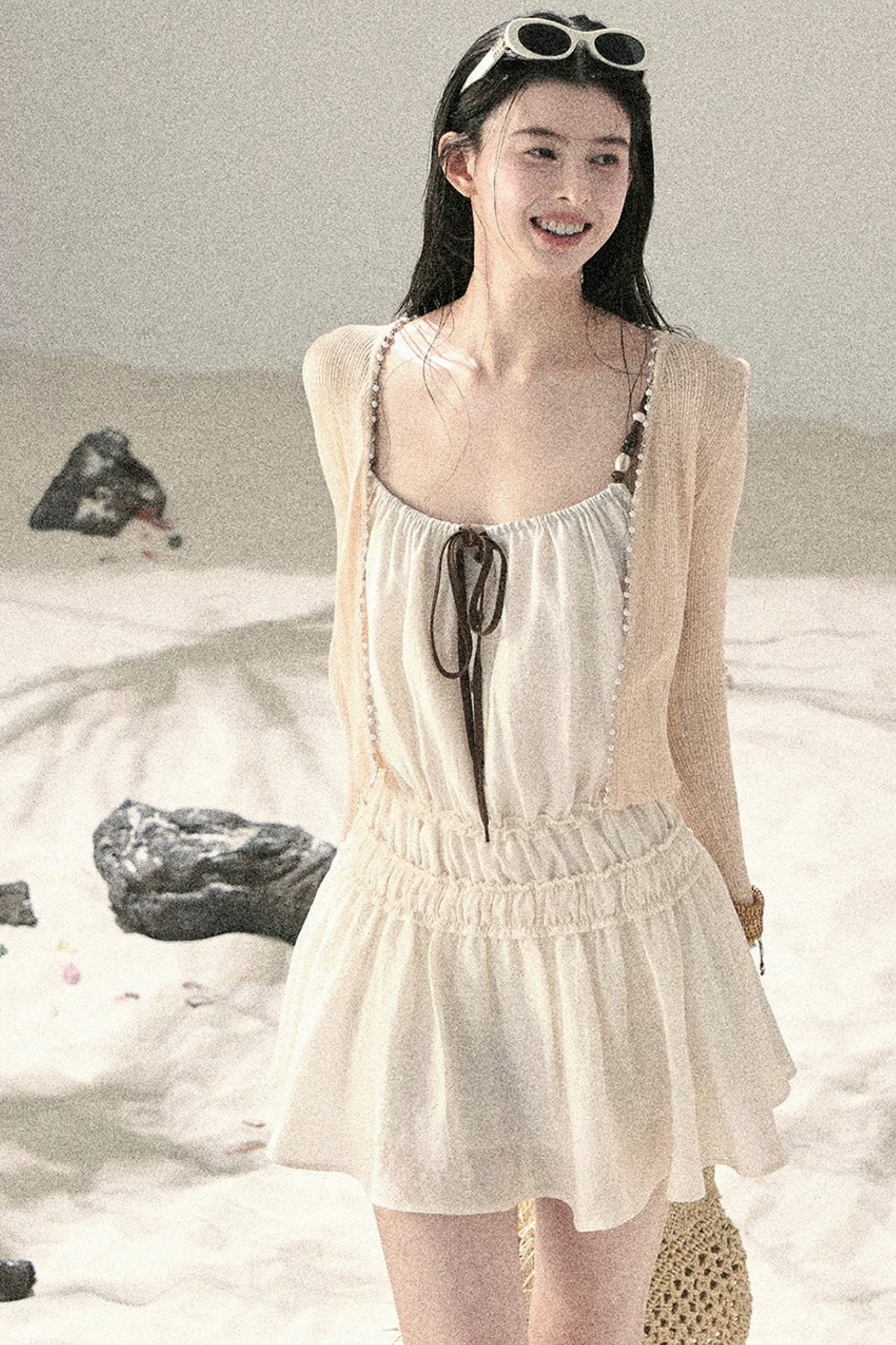 Französisches Sommerkleid mit Trägern