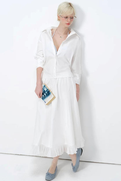 High-Waist A-Line Skirt