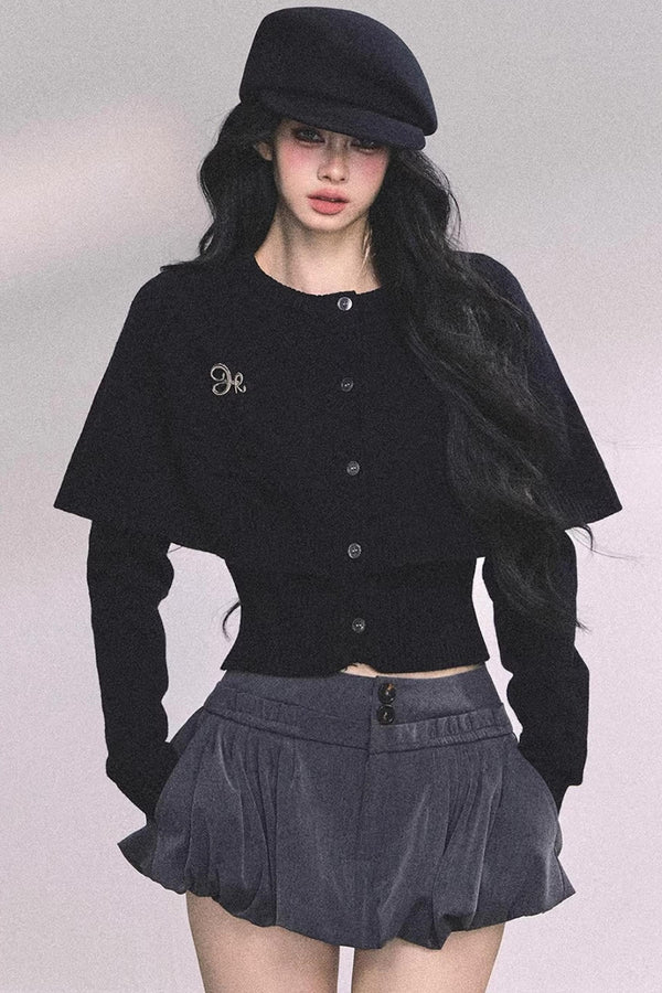 Cable Knit Cape Sweater