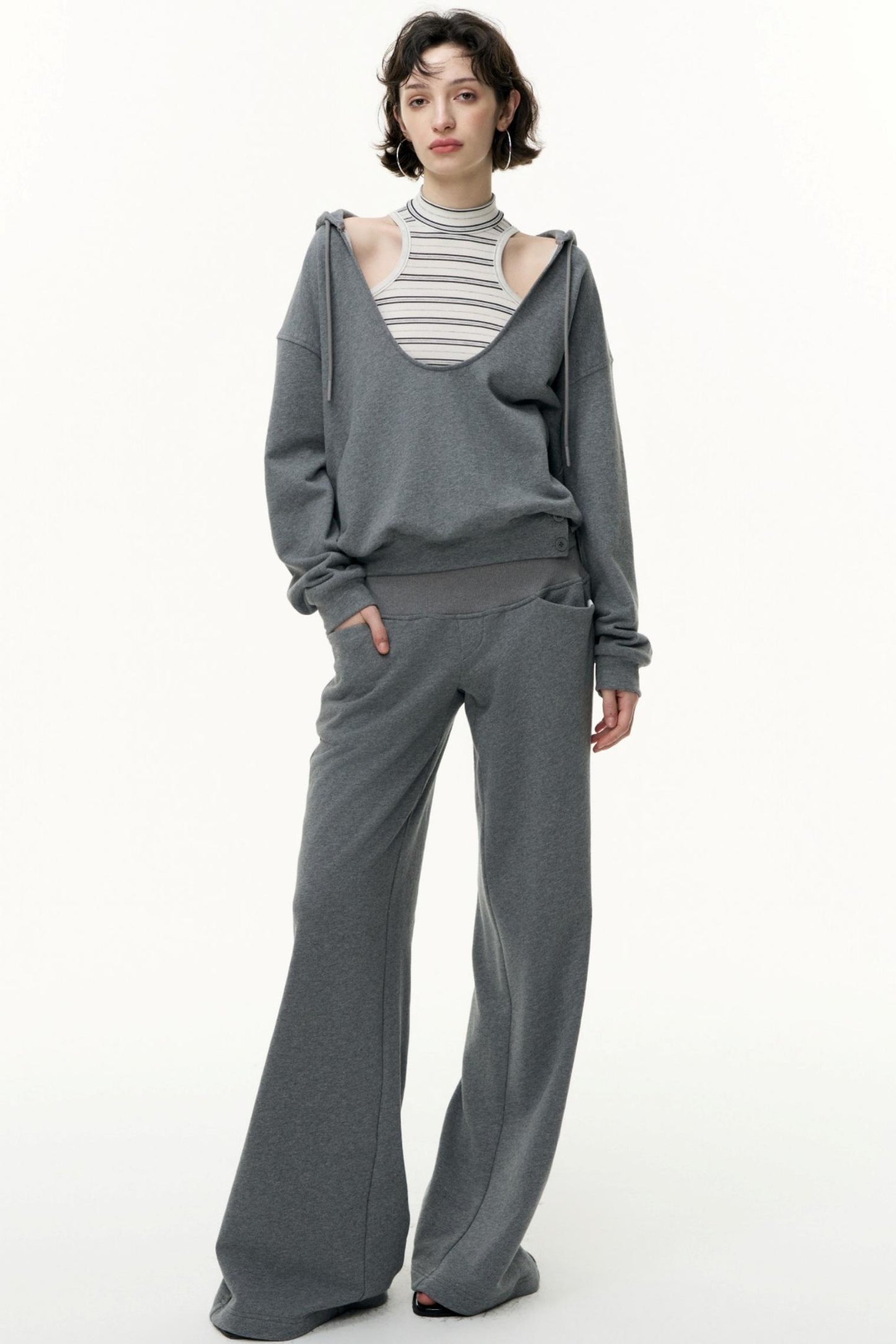 Layered Hooded Sweatshirt Set-Up