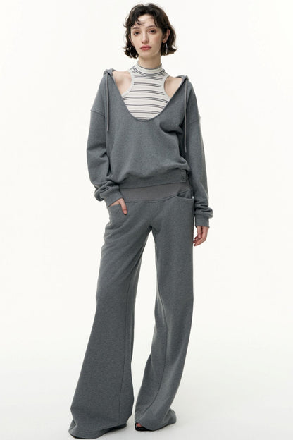 Layered Hooded Sweatshirt Set-Up