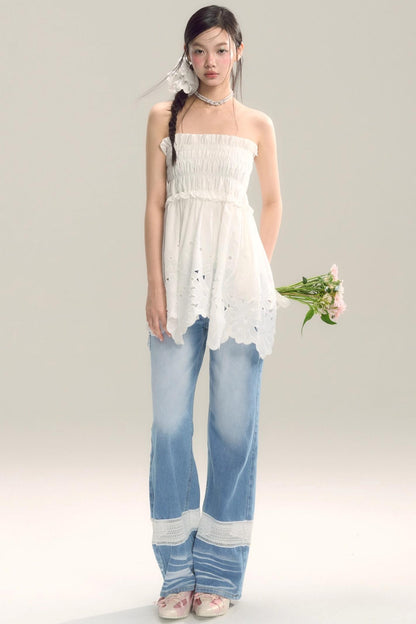 Whispering Daisy Asymmetrical Skirt Top