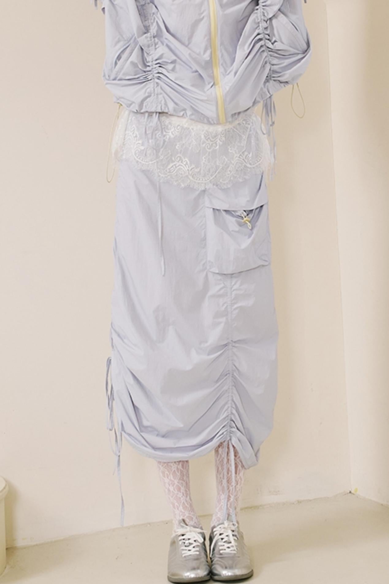 Versatile Color-Block Jacket Skirt Set-Up