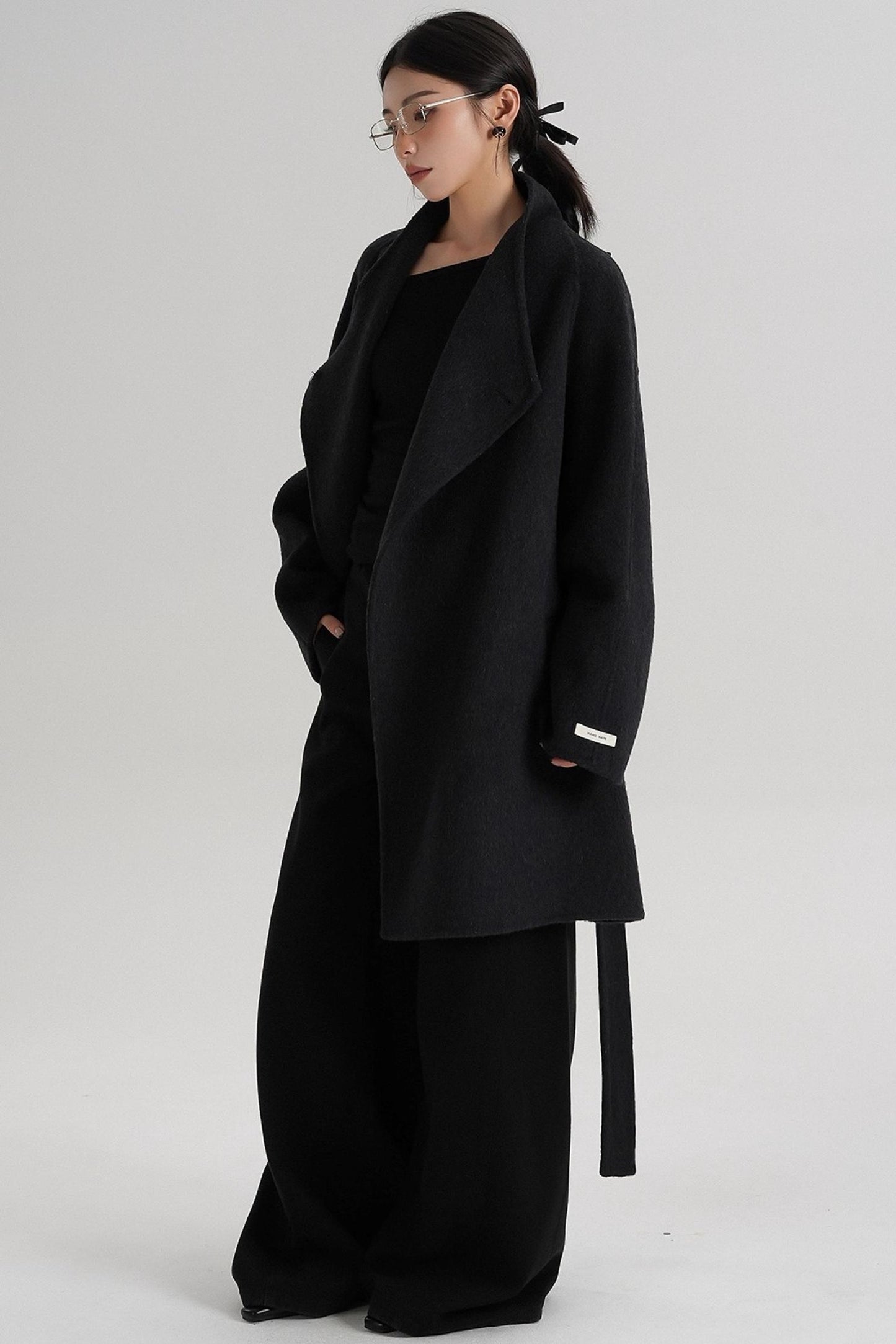 Cross-Body Wool Coat