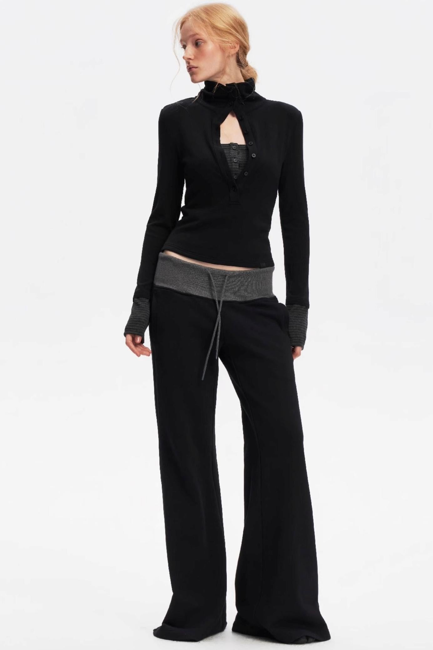 Henry Collar Knitted Top