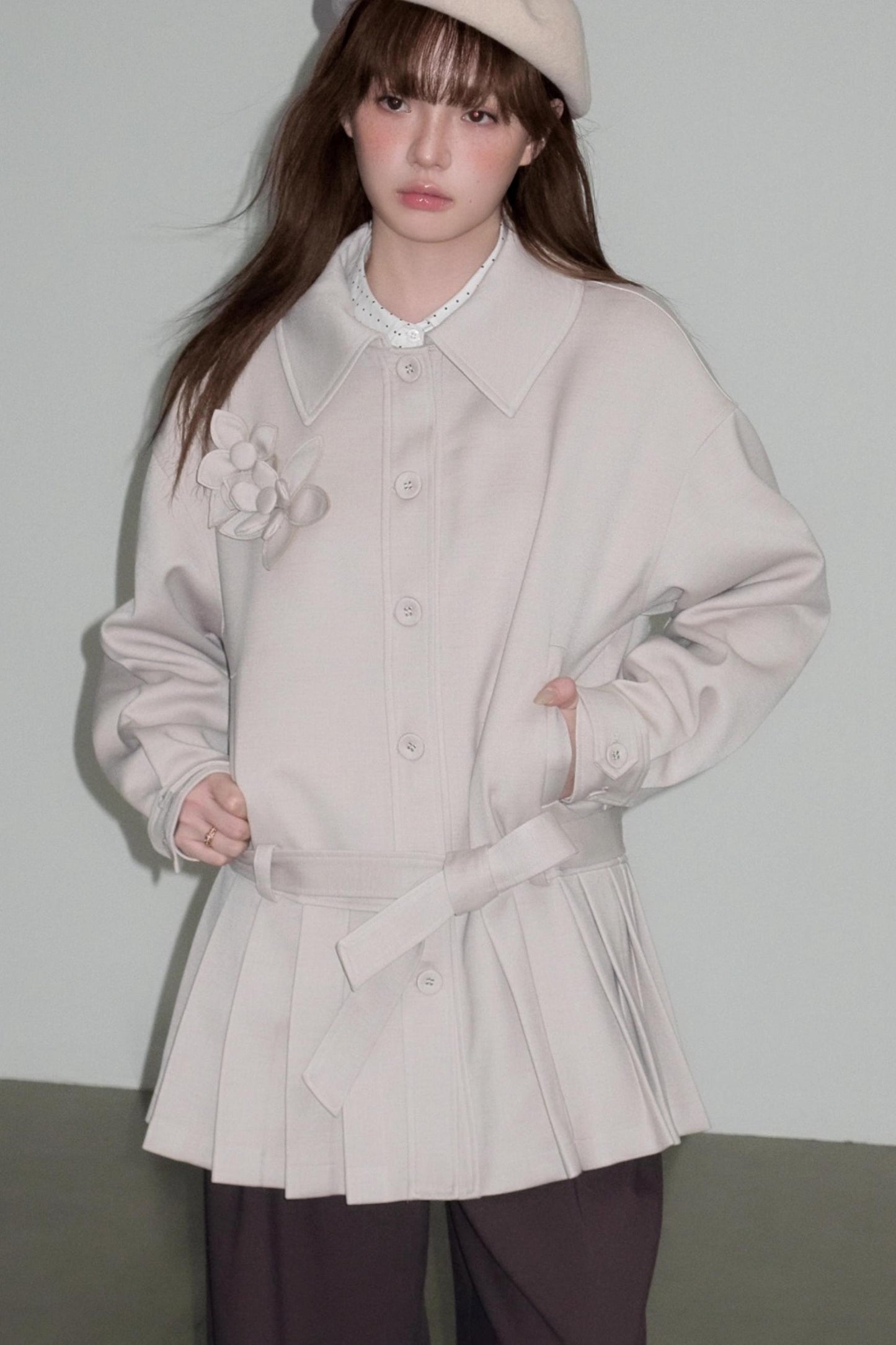 Forest Tencel Wool Trench Coat