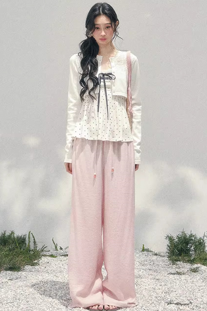 Polka Dot Lace Top Set-Up